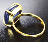 Золотое кольцо с насыщенно-синим сапфиром 11,31 карат Золото