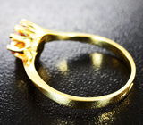 Золотое кольцо с муассанитом падпараджа 0,88 карат Золото
