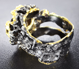 Серебряное кольцо с цитрином и дымчатым кварцем Серебро 925