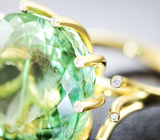 Золотое кольцо с потрясающим турмалином 34,72 карат и бриллиантами Золото