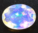 Кольцо c ограненными опалами и разноцветными сапфирами