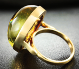 Золотое кольцо с янтарной камеей 13,09 карат Золото