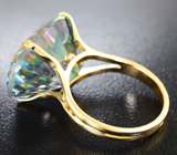 Золотое кольцо с крупным мистическим кварцем 16,9 карат Золото