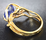 Золотое кольцо с танзанитом 2,7 карат и бриллиантами Золото