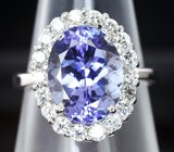 Кольцо с танзанитом и бриллиантами