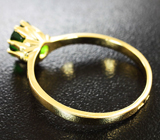Золотое кольцо с цаворитом топового цвета 1,05 карат Золото