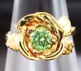 Кольцо c уральским демантоидом