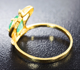 Золотое кольцо с уральским изумрудом 0,7 карат Золото