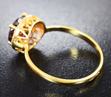 Золотое кольцо с редким крупным цирконом падпараджа 5,09 карат Золото