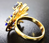 Золотое кольцо с танзанитами 2,85 карат Золото