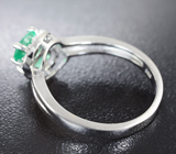 Чудесное серебряное кольцо с изумрудами Серебро 925