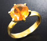 Золотое кольцо с ограненным мексиканским опалом 1,9 карат Золото
