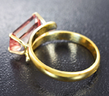 Кольцо с чистейшим полихромным турмалином Золото
