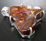 Серебряный кулон с мексиканским огненным агатом Серебро 925
