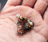 Серебряный кулон с мексиканским огненным агатом Серебро 925