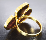 Золотое кольцо с австралийскими дублет опалами 11,66 карат Золото