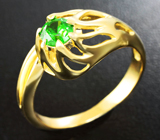 Золотое кольцо с топовым уральским демантоидом 0,44 карат Золото
