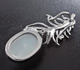 Серебряный кулон с лунным камнем и синими сапфирами Серебро 925