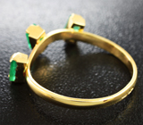 Золотое кольцо с уральскими изумрудами 0,76 карат Золото