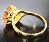 Золотое кольцо с ограненным мексиканским опалом 3,63 карат Золото