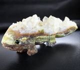 Скульптура «Саламандра» с кристаллами кварца 