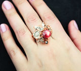 Серебряное кольцо cо звездчатым сапфиром и ограненными сапфирами Серебро 925