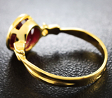 Золотое кольцо с топовым ярким рубином 2,36 карат Золото