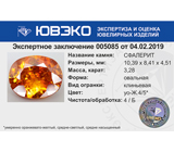 Sphalerite (Сфалерит) 3,28 карат Не указан