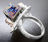 Серебряное кольцо с кристаллами висмута и иолитами Серебро 925