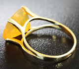 Золотое кольцо с ограненным мексиканским опалом 3,98 карат Золото