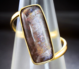 Золотое кольцо с дублетом солнечного камня 7,68 карат