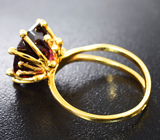 Золотое кольцо с чистейшим крупным спессартином 6,95 карат авторской огранки Золото
