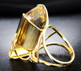 Золотое кольцо с крупным цитрином 43,07 карат Золото