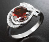 Чудесное серебряное кольцо с мозамбикским гранатом Серебро 925