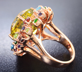 Великолепное серебряное кольцо с самоцветами Серебро 925