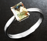 Золотое кольцо с орегонским солнечным камнем 1 карат Золото