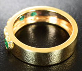 Золотое кольцо с уральскими изумрудами 0,73 карат Золото