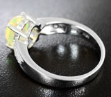 Стильное серебряное кольцо с кристаллическим эфиопским опалом Серебро 925