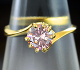 Золотое кольцо с розовым муассанитом 0,74 карат Золото