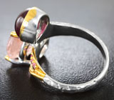 Серебряное кольцо с морганитом, турмалином и розовыми сапфирами Серебро 925