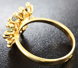 Золотое кольцо с уральскими александритами 1,75 карат и бриллиантами Золото
