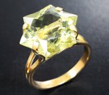 Кольцо c цитрином авторской огранки Золото