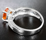 Чудесное серебряное кольцо cо спессартином «фанта» Серебро 925