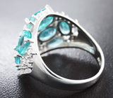 Замечательное серебряное кольцо с апатитами Серебро 925