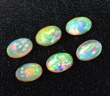 Набор из 6 кристаллических эфиопских опалов 2,13 карат 