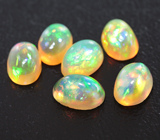 Набор из 6 кристаллических эфиопских опалов 2,13 карат 