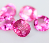 Набор из 5 рубеллитов турмалинов 4,36 карата 