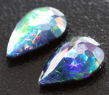 Пара ограненных черных опалов 1,44 карата 