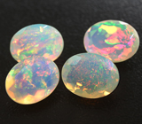 Набор из 4 ограненных эфиопских опалов 4,54 карата 