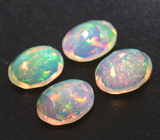 Набор из 4 ограненных эфиопских опалов 4,54 карата 